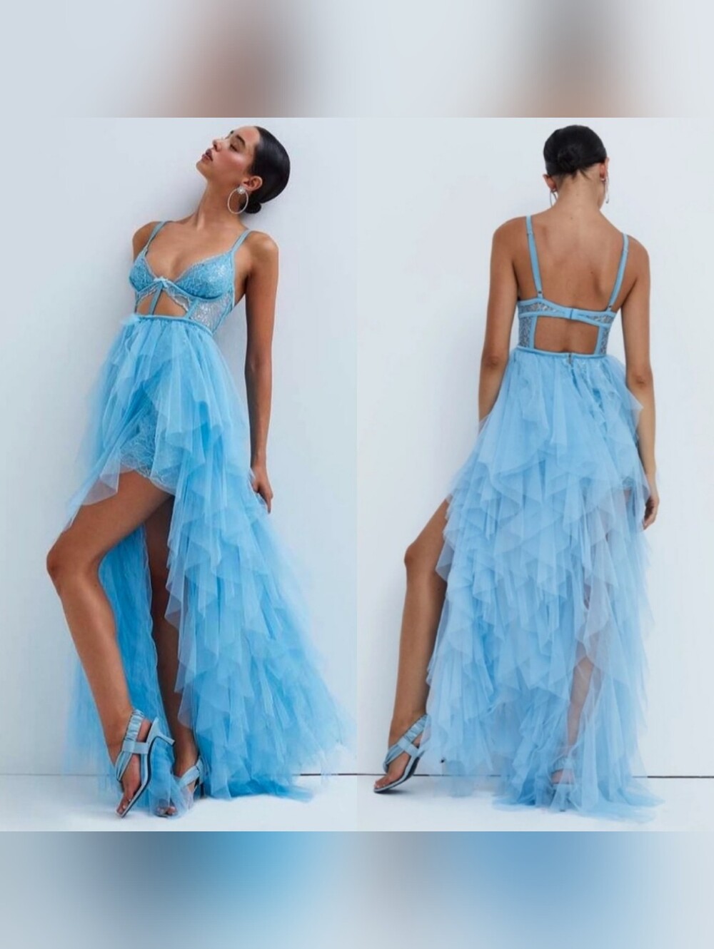 For Love & Lemons | Rosario Blue Bustier Maxi Dress - Picture 1 of 9